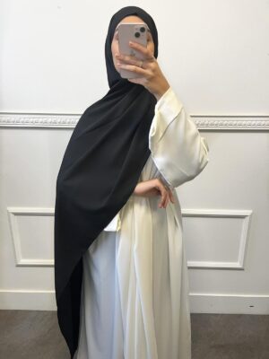 Hijab en soie de medine noir – 72