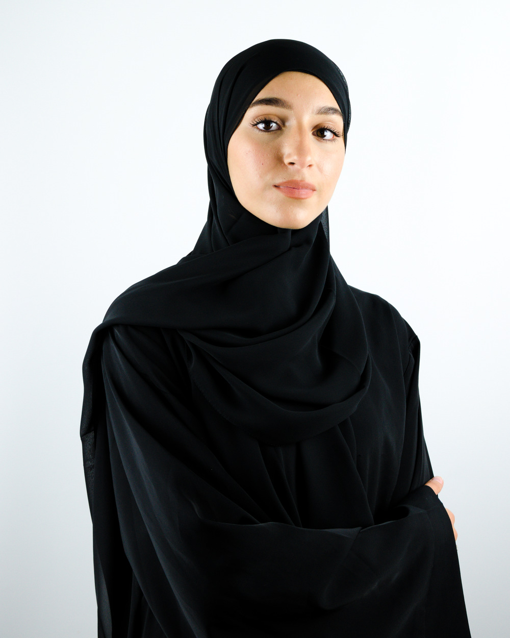 Hijab mousseline Noir
