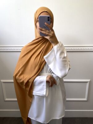 Hijab en crêpe 30 – Ocre