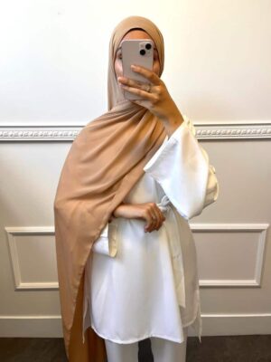 Hijab en crêpe – 16 Moutarde