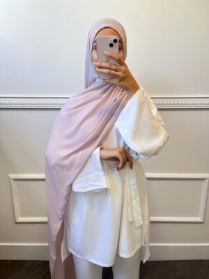 Hijab en crêpe -21 Pale