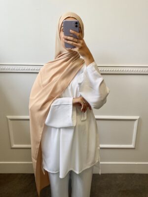 Hijab en crêpe – 54 Beige jaune