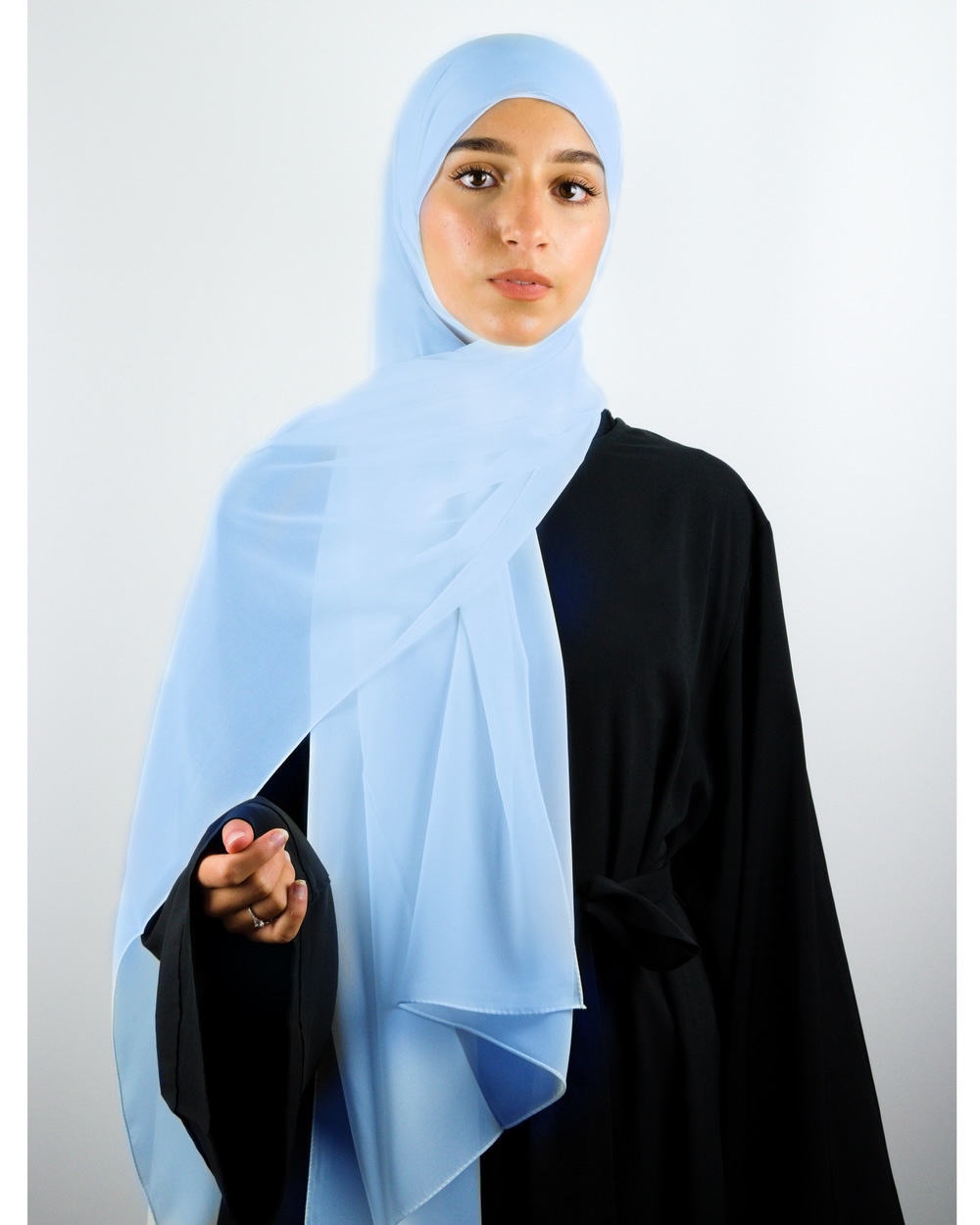 Hijab mousseline Bleu ciel