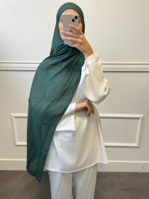 Hijab mousseline Vert sapin