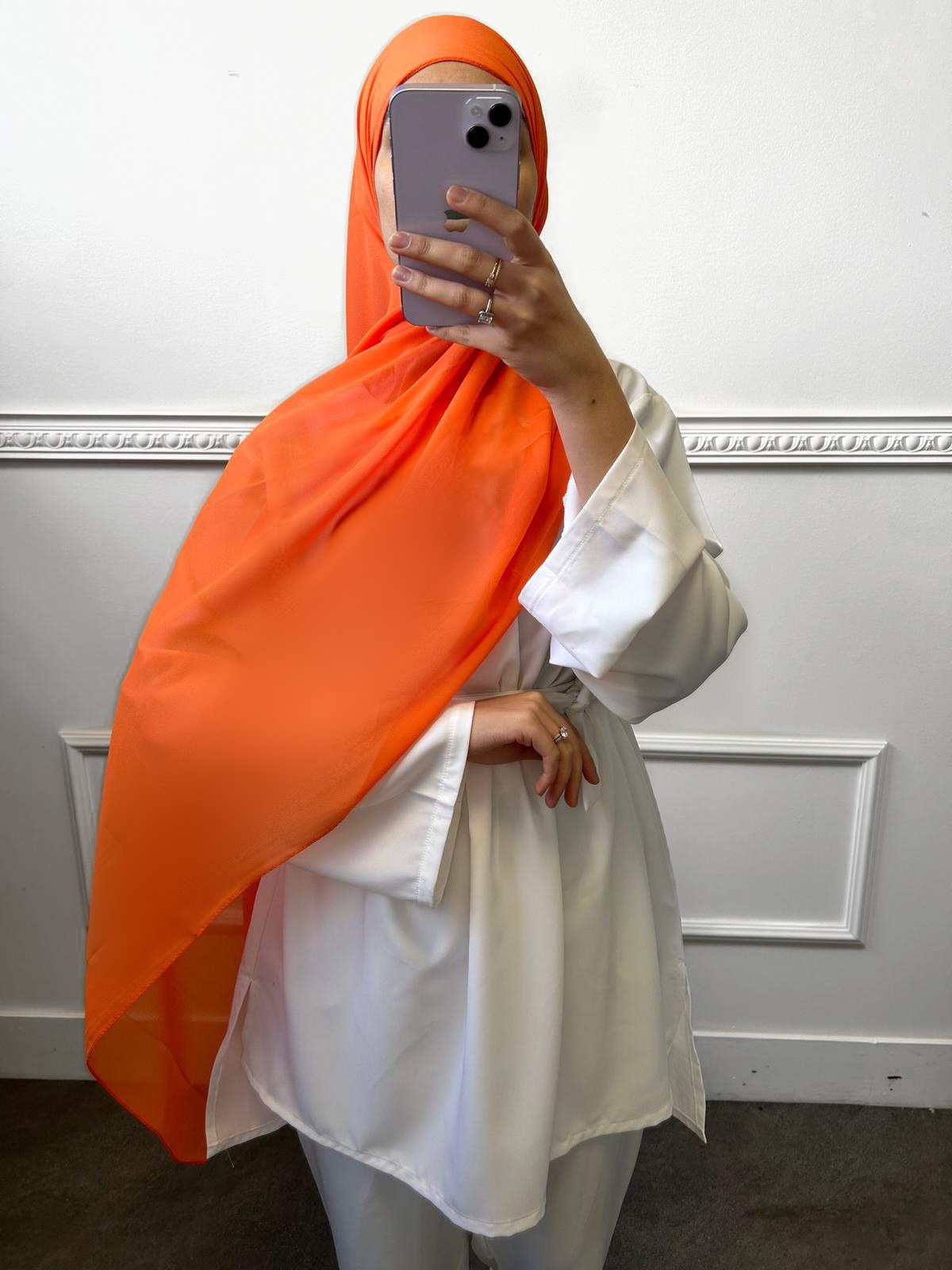 Hijab mousseline Orange