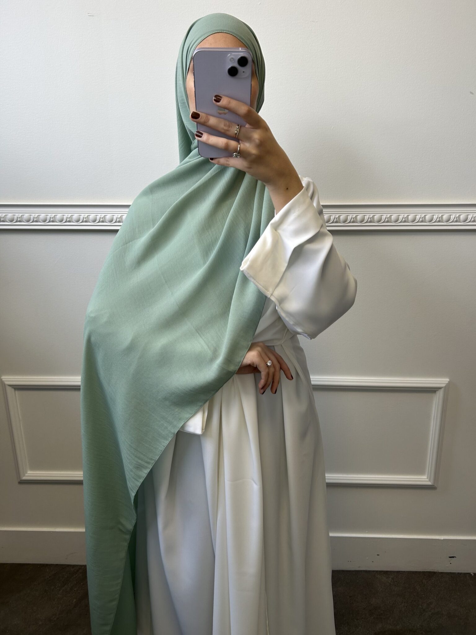Hijab Jazz Premium – 85 Vert pomme