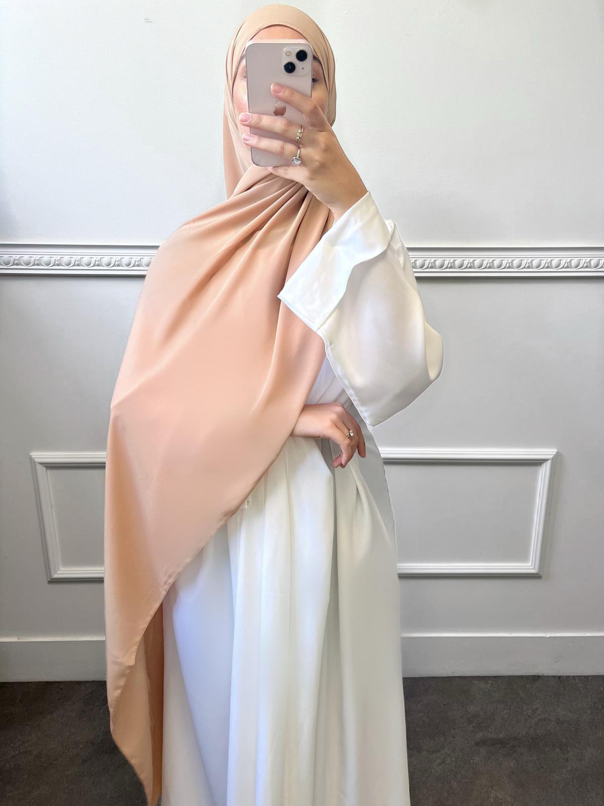 Hijab en crêpe – 78- beige doré