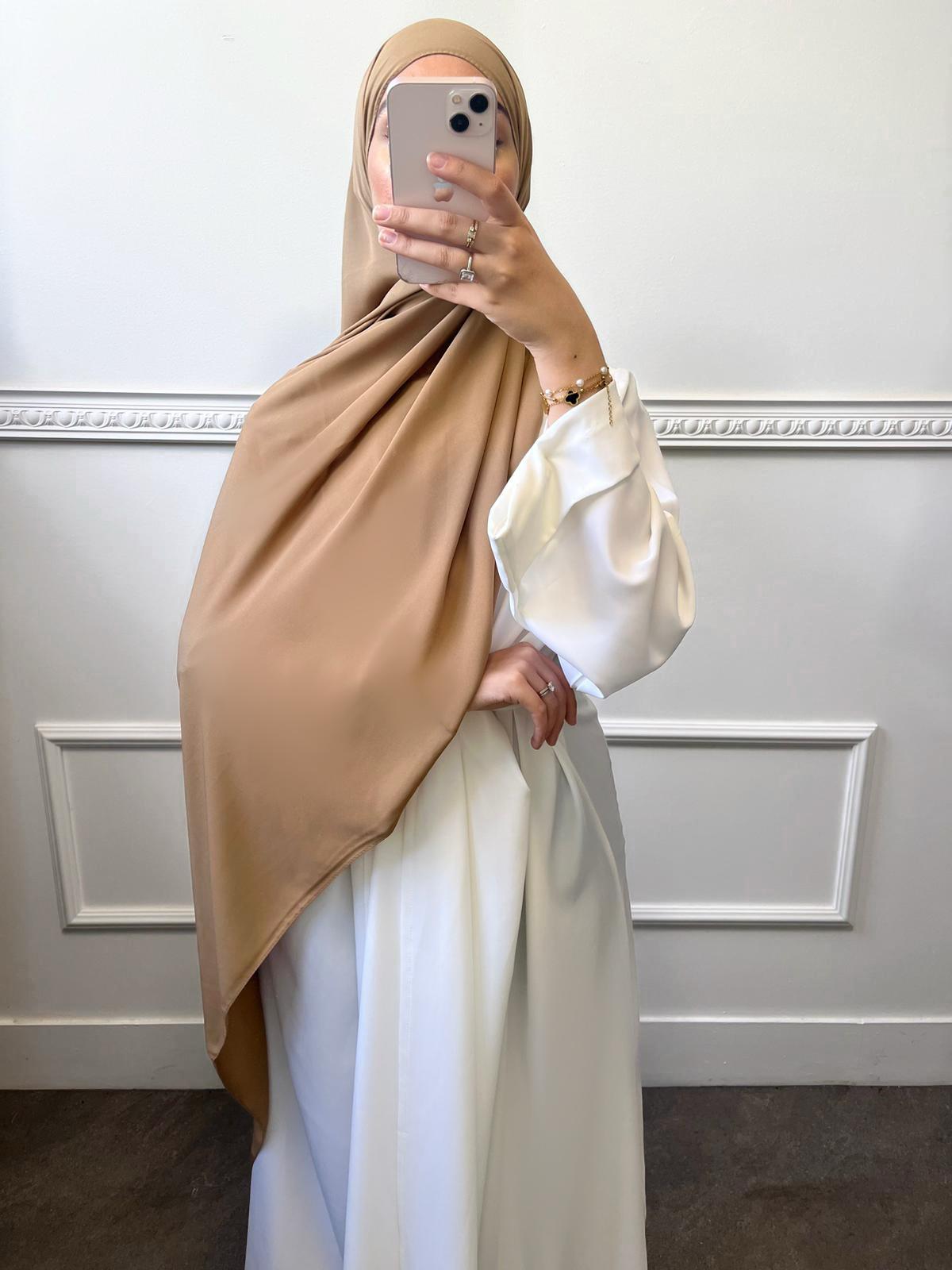 Hijab en crêpe – 84 – taupe
