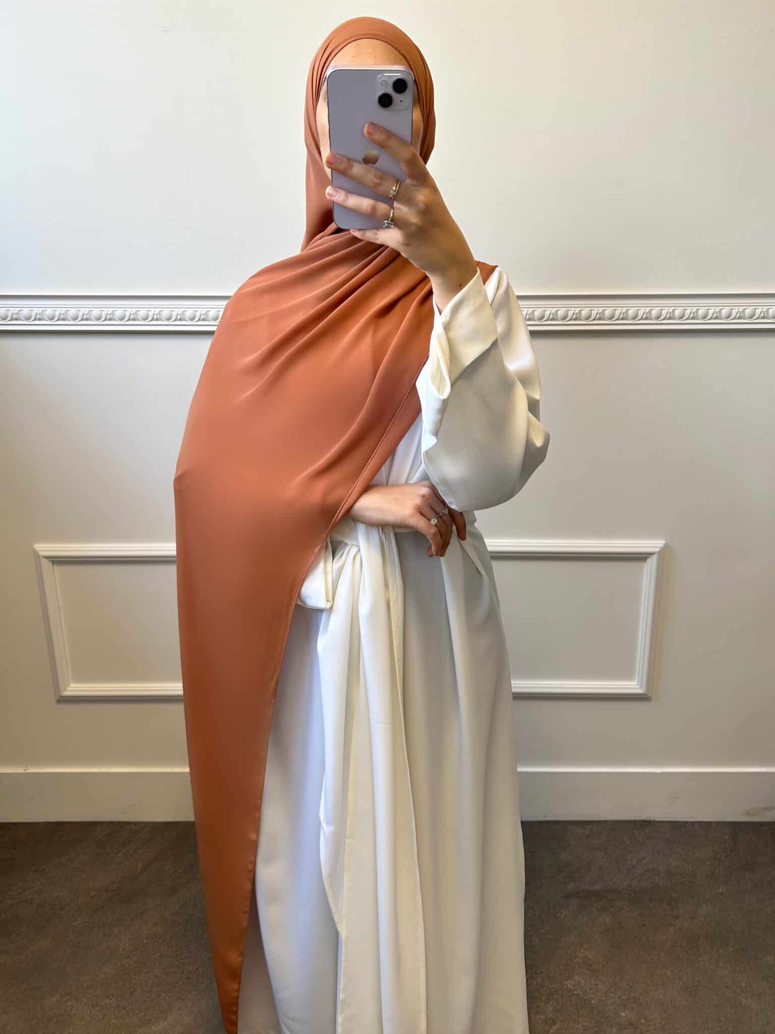 Hijab en crêpe – 65 Rust