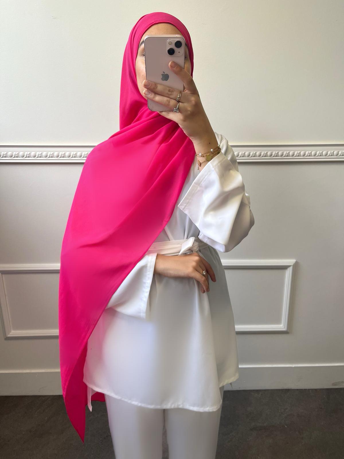 Hijab mousseline Fuschia