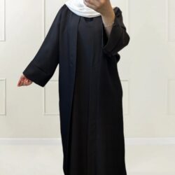Set kimono Abaya Ina noir pour femme musulmane