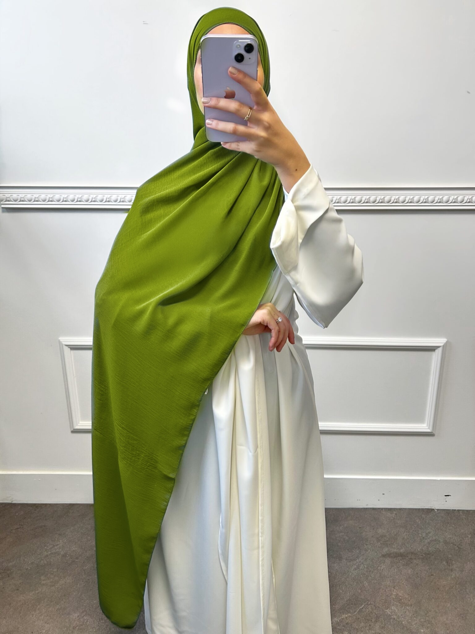 Hijab Jazz Premium Vert Olive- 103