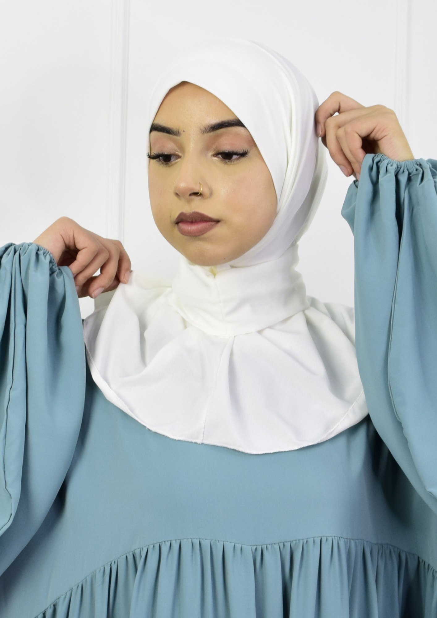 Hijab à clipser – Blanc