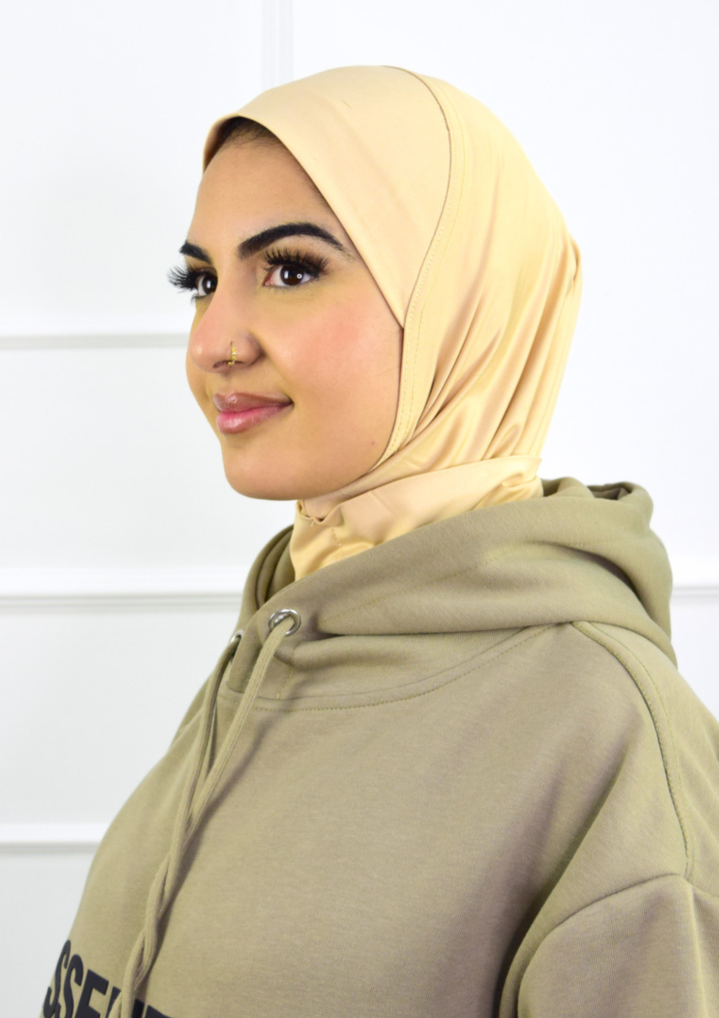 Hijab à clipser – Beige