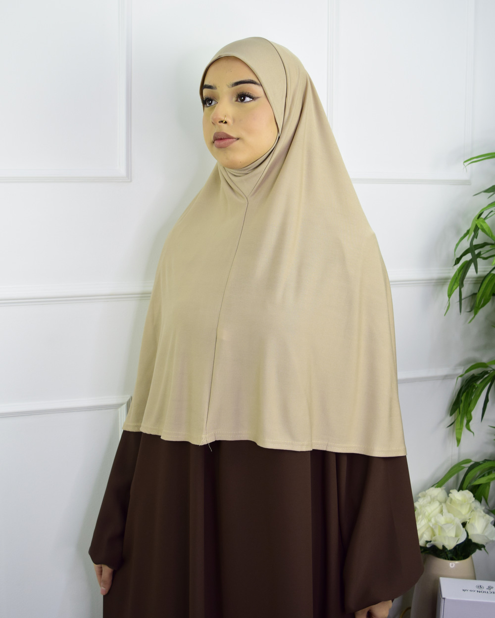 Hijab – Khimar Lycra Beige