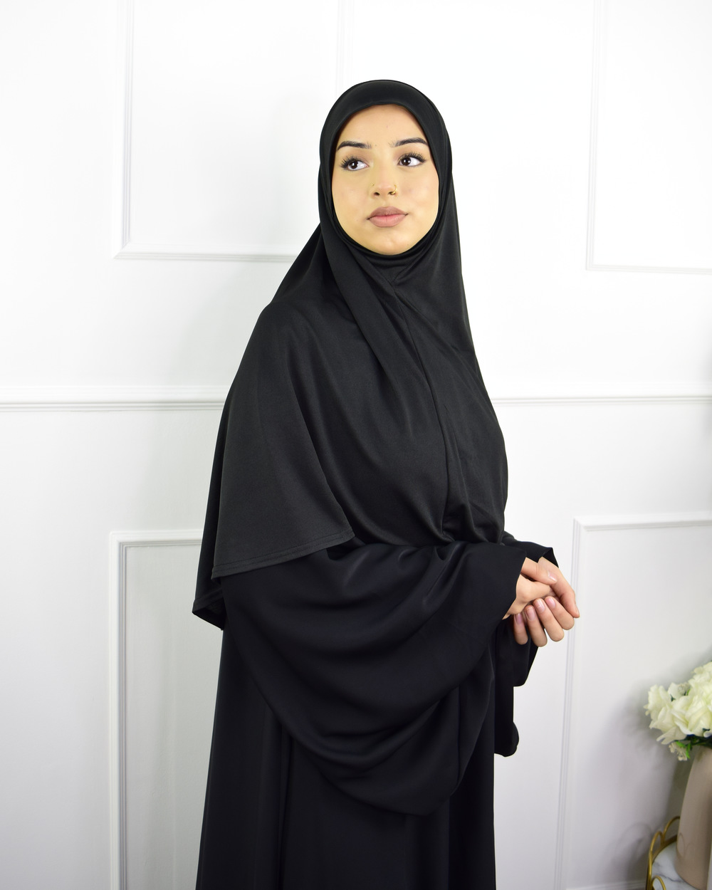 Hijab – Khimar Lycra Noir