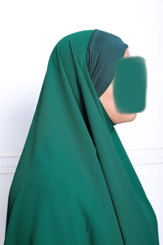 2 stuks Jilbab effen jurken voor moslim vrouwen lange khimar en rokken voor gebeden en uitstapjes, losse tweedelige volledige dekking, blauw, Eén maat