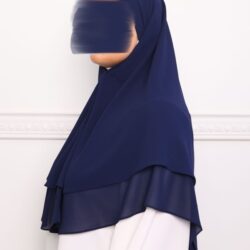 khimar double voiles khimar deux voiles khimar pas cher mon hijab pas cher bleu marine