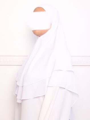 khimar double voiles khimar deux voiles khimar pas cher mon hijab pas cher blanc