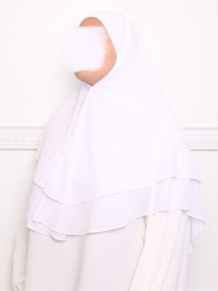 khimar double voiles khimar deux voiles khimar pas cher mon hijab pas cher blanc