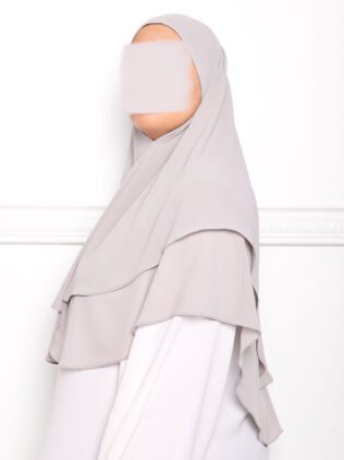 khimar double voiles khimar deux voiles khimar pas cher mon hijab pas cher gris