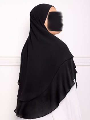 khimar double voiles khimar deux voiles khimar pas cher mon hijab pas cher noir