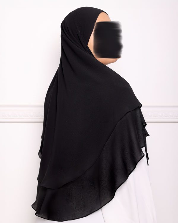 khimar double voiles khimar deux voiles khimar pas cher mon hijab pas cher noir