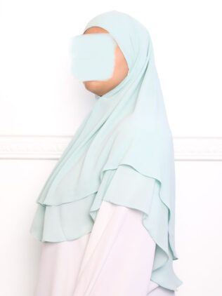 khimar double voiles khimar deux voiles khimar pas cher mon hijab pas cher bleu