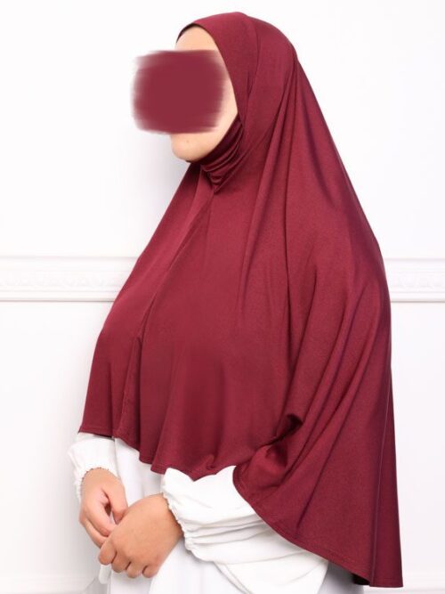 khimar en lycra khimar en jersey mon hijab pas cher hijab a enfiler rouge bordeaux