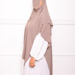 Khimar Double voile Jazz khimar pas cher taupe
