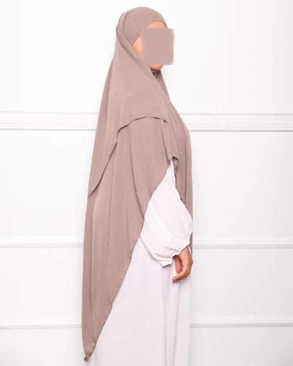 Khimar Double voile Jazz khimar pas cher taupe