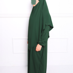 Ensemble abaya et khimar en soie de médine