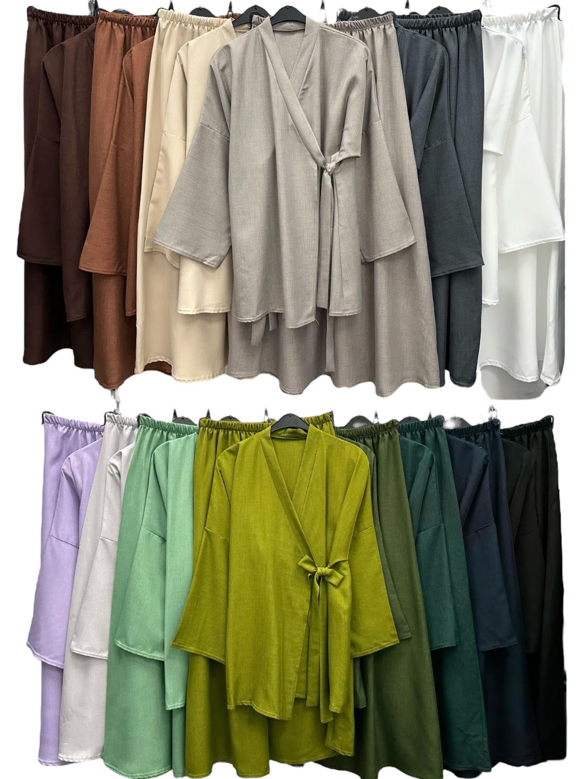 Ensemble Kimono et Jupe effet Lin Louise