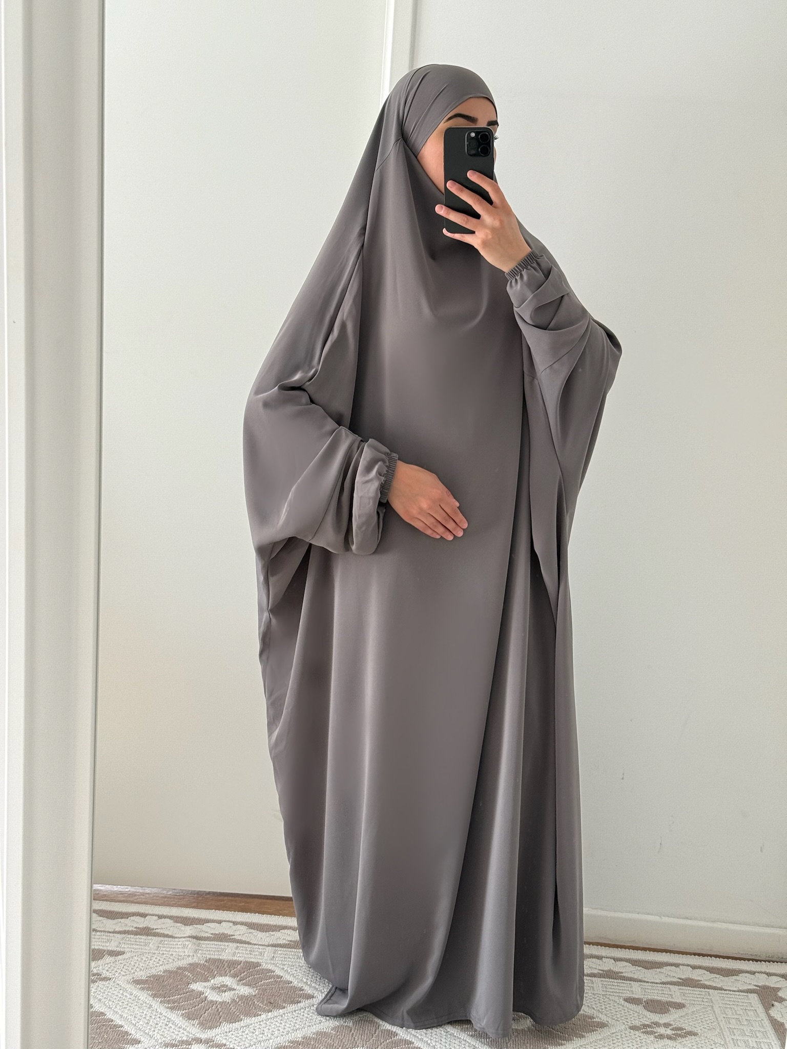 jilbab 1 piece griiss