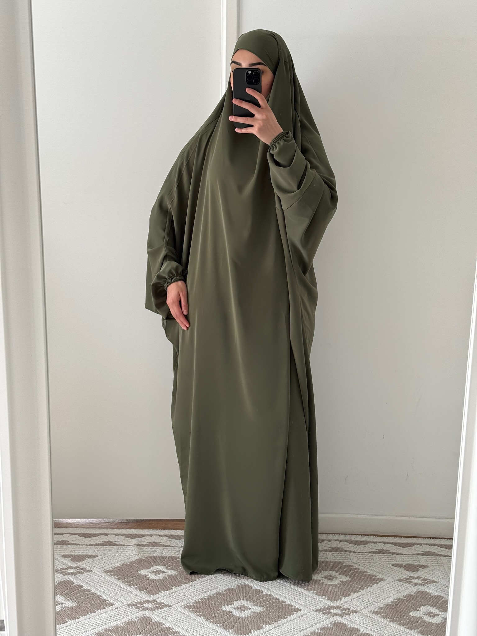 jilbab 1 piece kaki kaki