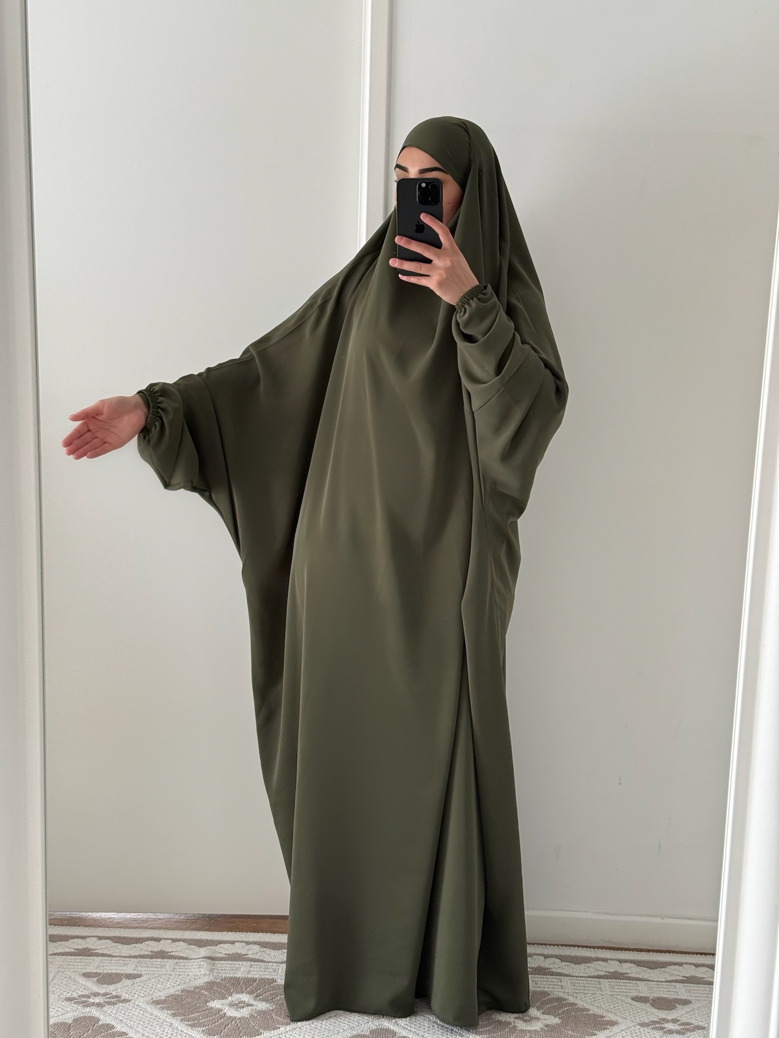 jilbab 1 piece kakii