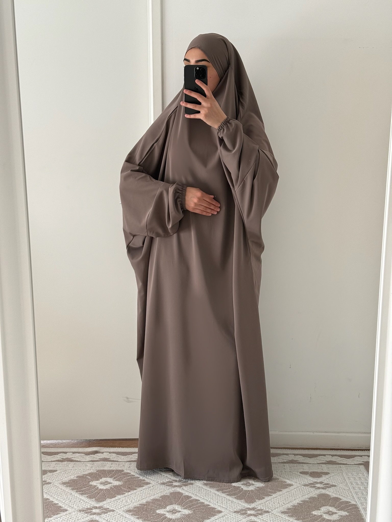 jilbab 1 piece taupe