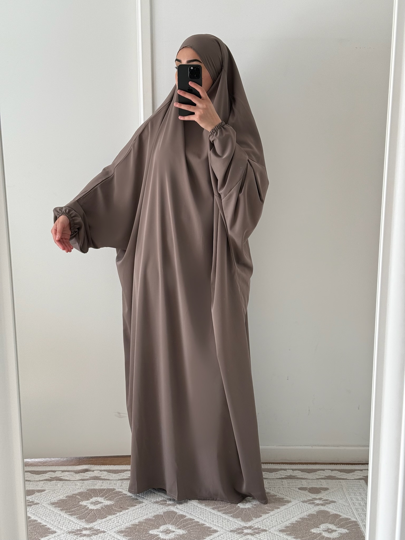 jilbab 1 piece taupe