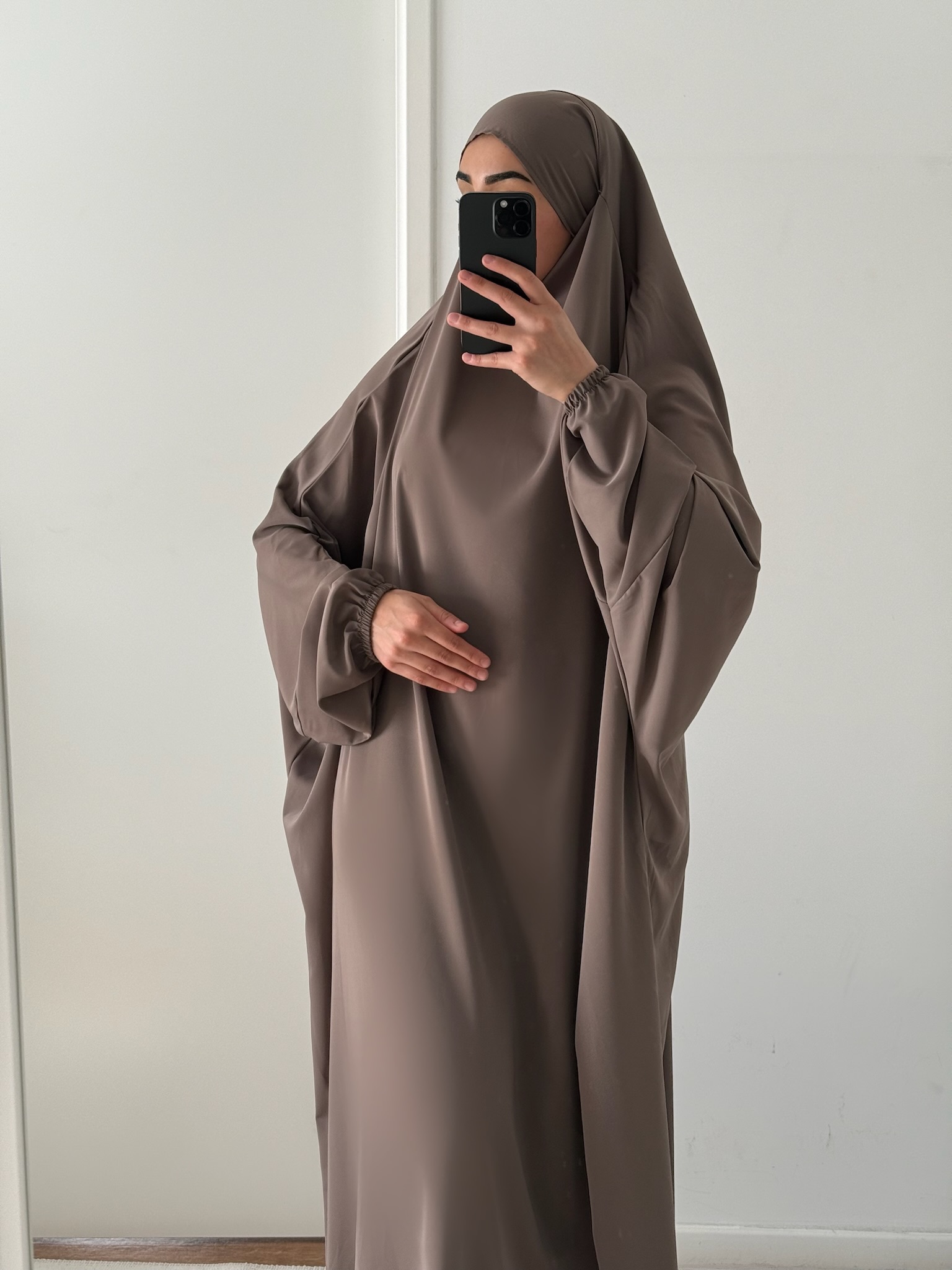 jilbab 1 piece taupe