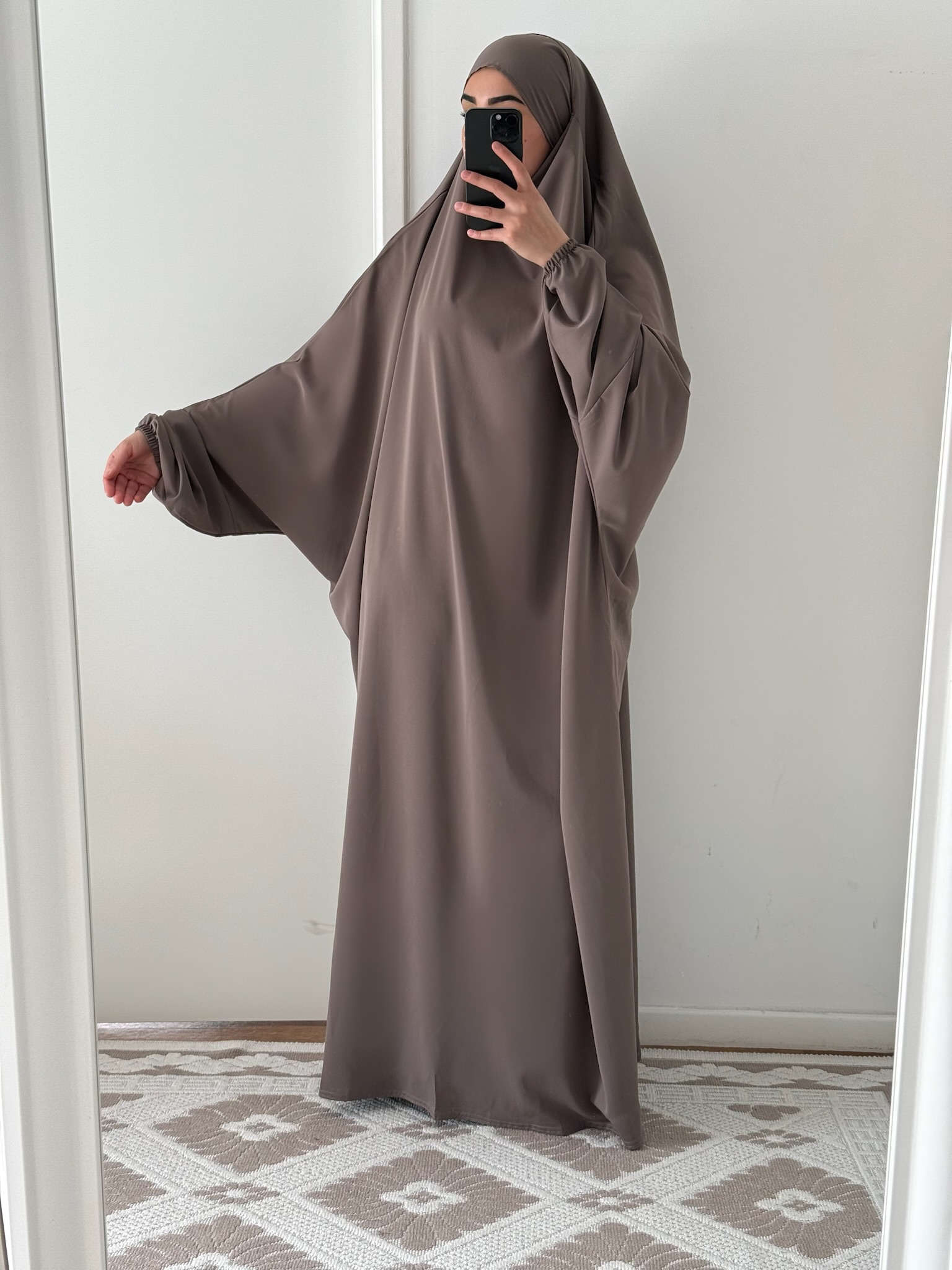 jilbab 1 piece taupe 2