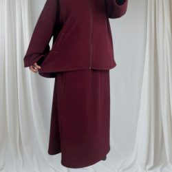 ensemble jupe bordeaux 2