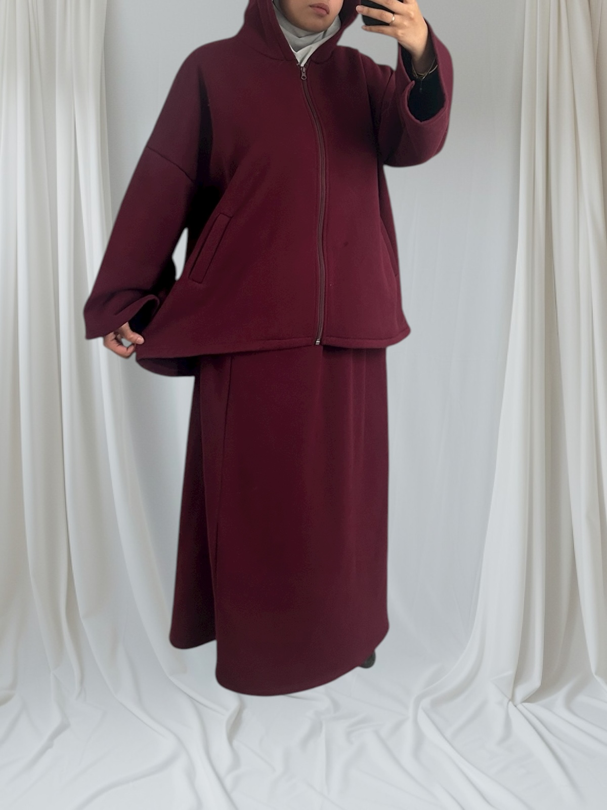 ensemble jupe bordeaux 2