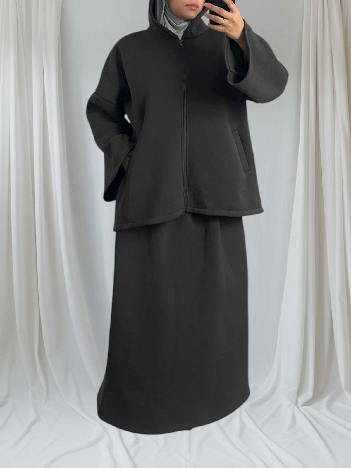 ensemble jupe gris foncé 5