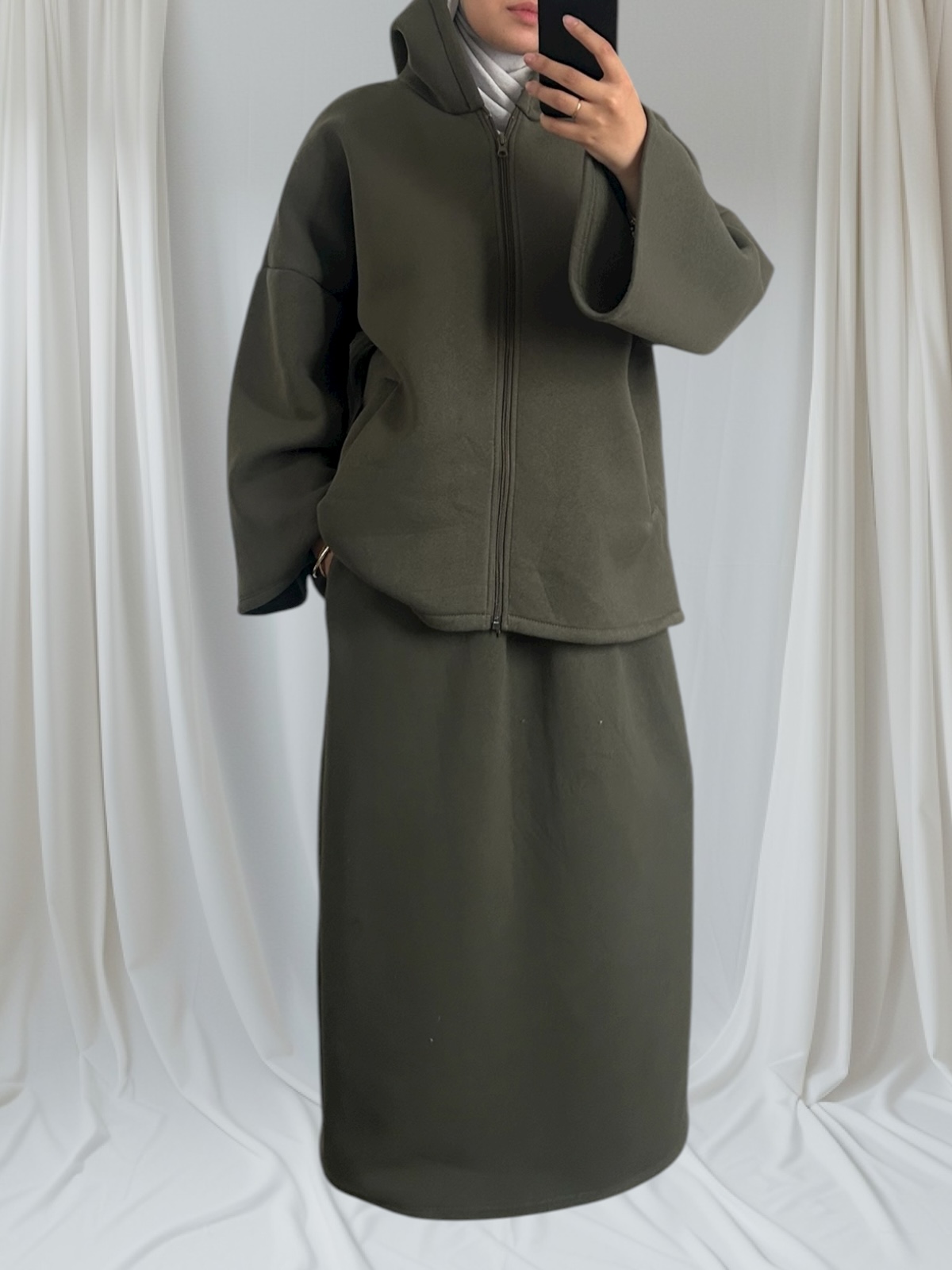 ensemble jupe kaki 2