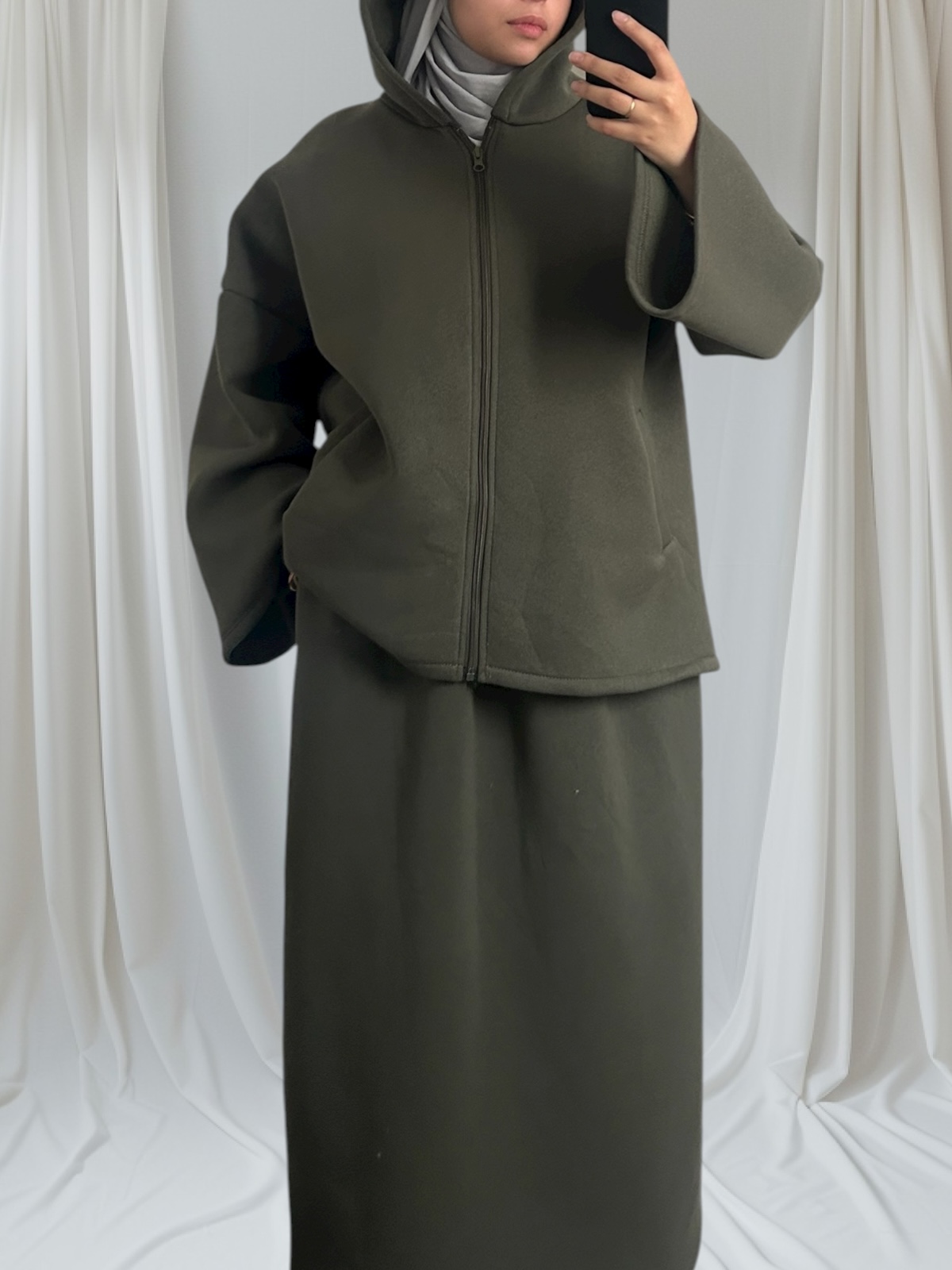 ensemble jupe kaki 3