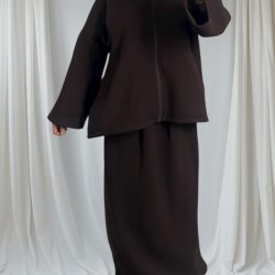 ensemble jupe marron foncé