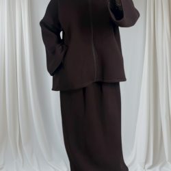 ensemble jupe marron foncé 3