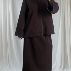 ensemble jupe marron foncé 4