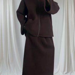 ensemble jupe marron foncé 5