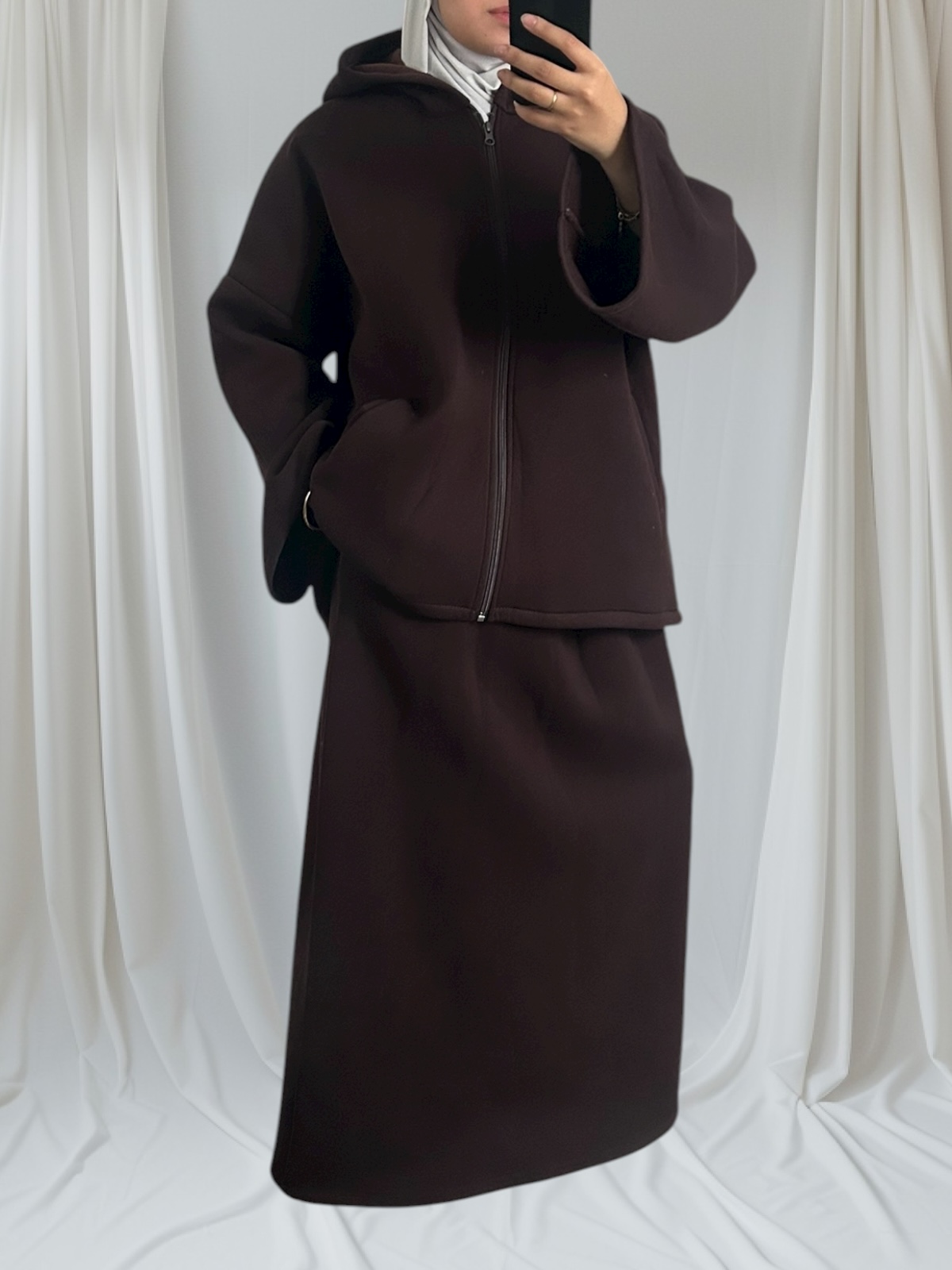 ensemble jupe marron foncé 5